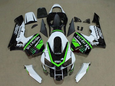 Cheap 2003-2004 Honda CBR600RR Motorcycle Fairings - White Green Glossy Black Monster