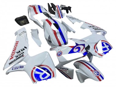 Cheap 2003-2004 Honda CBR600RR Motorcycle Fairings - White Red Blue
