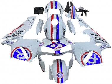 Cheap 2003-2004 Honda CBR600RR Motorcycle Fairings - White Red Blue