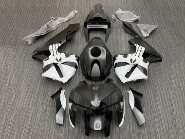 Cheap 2005-2006 Honda CBR600RR Motorcycle Fairing Kits - Black White
