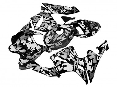 Cheap 2005-2006 Honda CBR600RR Motorcycle Fairings - Black White Grey Camouflage