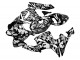 2005-2006 Honda CBR600RR Motorcycle Fairings - Black White Grey Camouflage