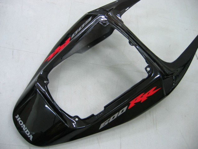 2005-2006 Honda CBR600RR Motorcycle Fairings - Glossy Black Grey Flame