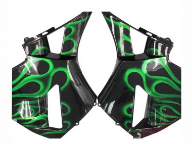 Cheap 2005-2006 Honda CBR600RR Motorcycle Fairings - Glossy Black Green Flame