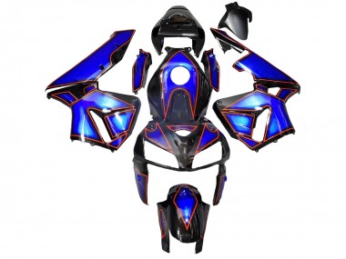 Cheap 2005-2006 Honda CBR600RR Motorcycle Fairings - Blue Black with Red Line