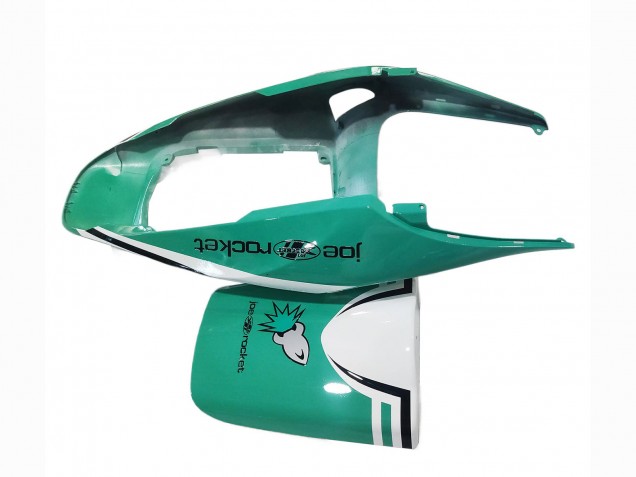 2005-2006 Honda CBR600RR Motorcycle Fairings - Light Green White Glossy Black Joe Rocket