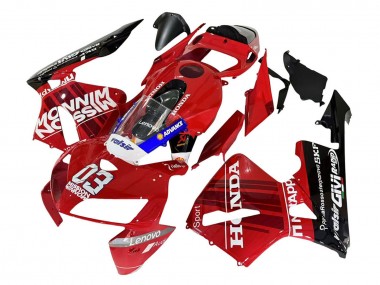 Cheap 2005-2006 Honda CBR600RR Motorcycle Fairings - Red Black Valsir 03