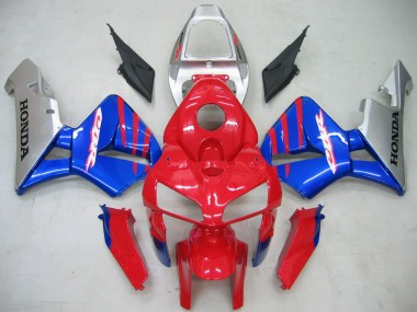 Cheap 2005-2006 Honda CBR600RR Motorcycle Fairings - Red Blue Silver