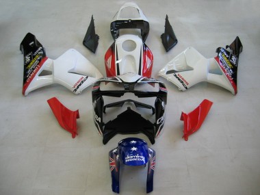 Cheap 2005-2006 Honda CBR600RR Motorcycle Fairings - Red White Blue DENSO