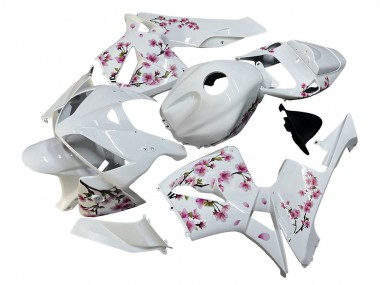 Cheap 2005-2006 Honda CBR600RR Motorcycle Fairings - White with Cherry Blossom