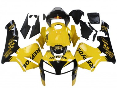 Cheap 2005-2006 Honda CBR600RR Motorcycle Fairings - Yellow Black Repsol