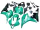2007-2008 Honda CBR600RR Bike Fairings - Green Glossy Black
