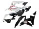 2007-2008 Honda CBR600RR Motorcycle Fairings - White Cherry Blossom Glossy Black Split