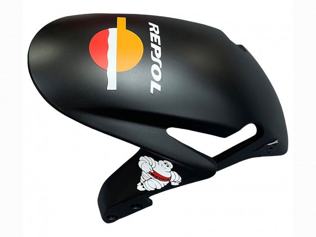 2007-2008 Honda CBR600RR Motorcycle Fairings - Matte Black Orange Red Rossi Repsol 46