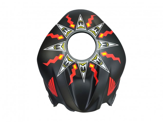 2007-2008 Honda CBR600RR Motorcycle Fairings - Matte Black Orange Red Rossi Repsol 46