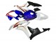 2007-2008 Honda CBR600RR Motorcycle Fairings - White Blue Red Glossy Black