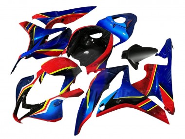 Cheap 2007-2008 Honda CBR600RR Motorcycle Fairings - Blue Red Yellow Glossy Black