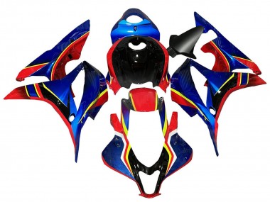 Cheap 2007-2008 Honda CBR600RR Motorcycle Fairings - Blue Red Yellow Glossy Black