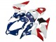 2007-2008 Honda CBR600RR Motorcycle Fairings - White Blue Red Star
