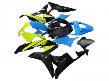 Cheap 2007-2008 Honda CBR600RR Motorcycle Fairings - Blue Yellow Glossy Black