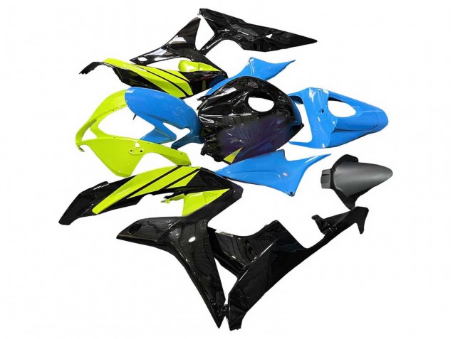 2007-2008 Honda CBR600RR Motorcycle Fairings - Blue Yellow Glossy Black