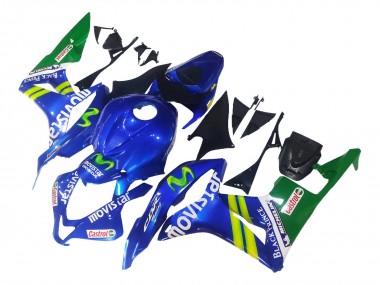 Cheap 2007-2008 Honda CBR600RR Motorcycle Fairings - Blue Green MoviStar Castrol