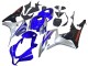 2007-2008 Honda CBR600RR Motorcycle Fairings - Silver Blue Glossy Black Racing