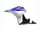2007-2008 Honda CBR600RR Motorcycle Fairings - Silver Blue Glossy Black Racing