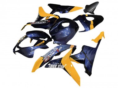 Cheap 2007-2008 Honda CBR600RR Motorcycle Fairings - Orange Dark Blue Trick Star 06
