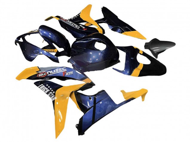 2007-2008 Honda CBR600RR Motorcycle Fairings - Orange Dark Blue Trick Star 06