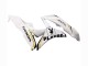 2007-2008 Honda CBR600RR Motorcycle Fairing - White Gold Glossy Black Playboy
