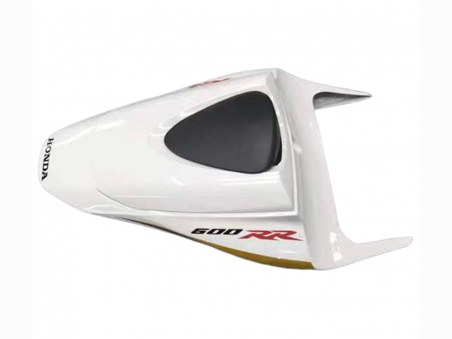 2007-2008 Honda CBR600RR Motorcycle Fairing - White Gold Glossy Black Playboy