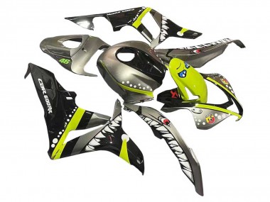 Cheap 2007-2008 Honda CBR600RR Motorcycle Fairings - Grey Fluorescent Yellow Shark