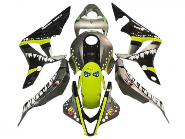 Cheap 2007-2008 Honda CBR600RR Motorcycle Fairings - Grey Fluorescent Yellow Shark