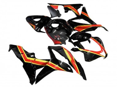 Cheap 2007-2008 Honda CBR600RR Motorcycle Fairings - Red Gold Glossy Black