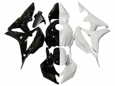 Cheap 2007-2008 Honda CBR600RR Motorcycle Fairings - White Glossy Black Split