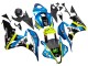 2007-2008 Honda CBR600RR Motorcycle Fairings - Green Yellow Glossy Black Shark 46