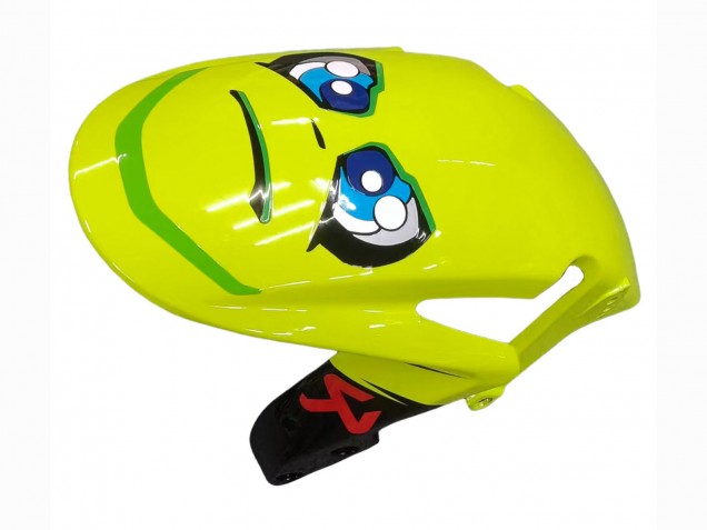 2007-2008 Honda CBR600RR Motorcycle Fairings - Green Yellow Glossy Black Shark 46