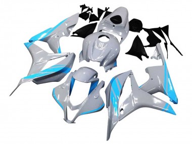 Cheap 2007-2008 Honda CBR600RR Motorcycle Fairings - Glossy Grey Light Blue