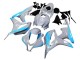 2007-2008 Honda CBR600RR Motorcycle Fairings - Glossy Grey Light Blue