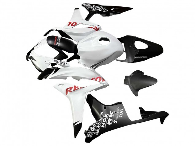 2007-2008 Honda CBR600RR Motorcycle Fairings - White Matte Black Red Repsol