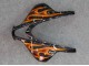 2007-2008 Honda CBR600RR Motorcycle Fairings - Glossy Black Orange Flame