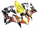 2007-2008 Honda CBR600RR Motorcycle Fairings - Yellow Orange Glossy Black Rossi Repsol