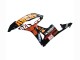 2007-2008 Honda CBR600RR Motorcycle Fairings - Yellow Orange Glossy Black Rossi Repsol
