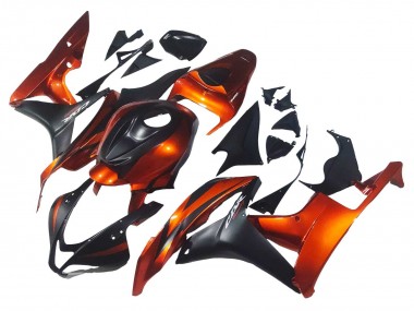 Cheap 2007-2008 Honda CBR600RR Motorcycle Fairing - Orange Matte Black