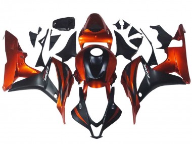 Cheap 2007-2008 Honda CBR600RR Motorcycle Fairing - Orange Matte Black
