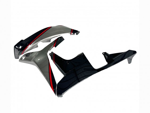 2007-2008 Honda CBR600RR Motorcycle Fairings - Silver Red Glossy Black