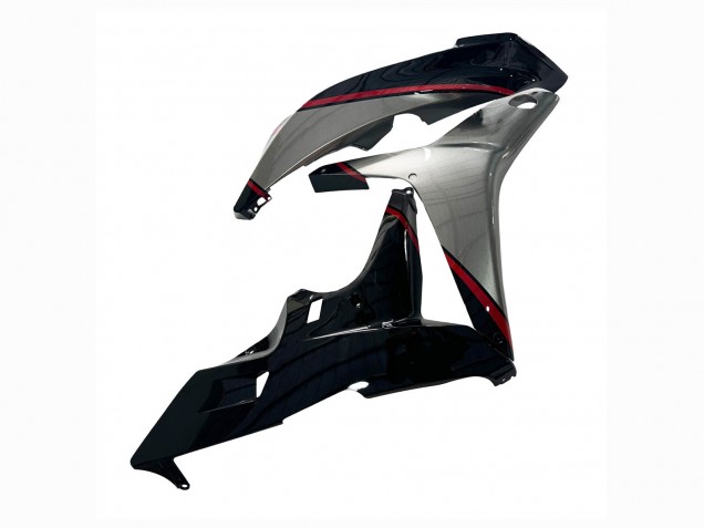 2007-2008 Honda CBR600RR Motorcycle Fairings - Silver Red Glossy Black