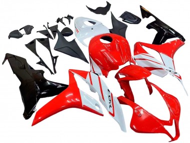 Cheap 2007-2008 Honda CBR600RR Motorcycle Fairing - White Red Glossy Black