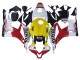 2007-2008 Honda CBR600RR Motorcycle Fairings - White Yellow Red Repsol HRC